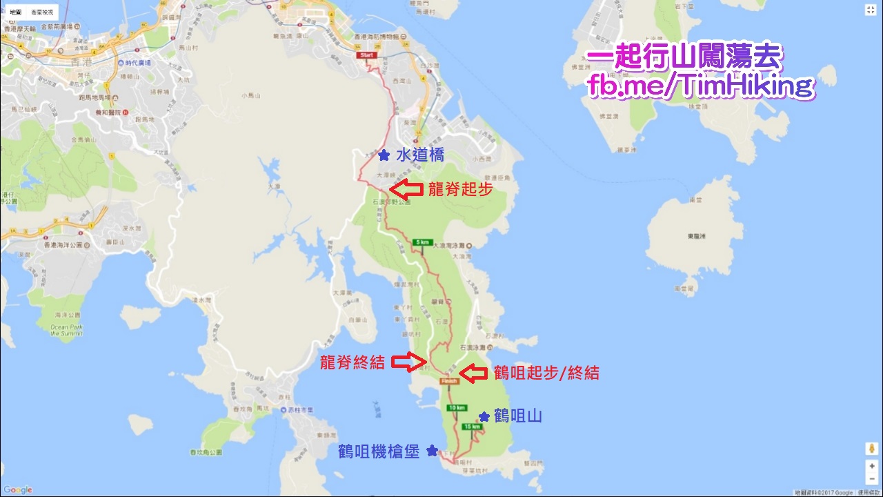 「Dragon's Back (Outdated)」路線Map
