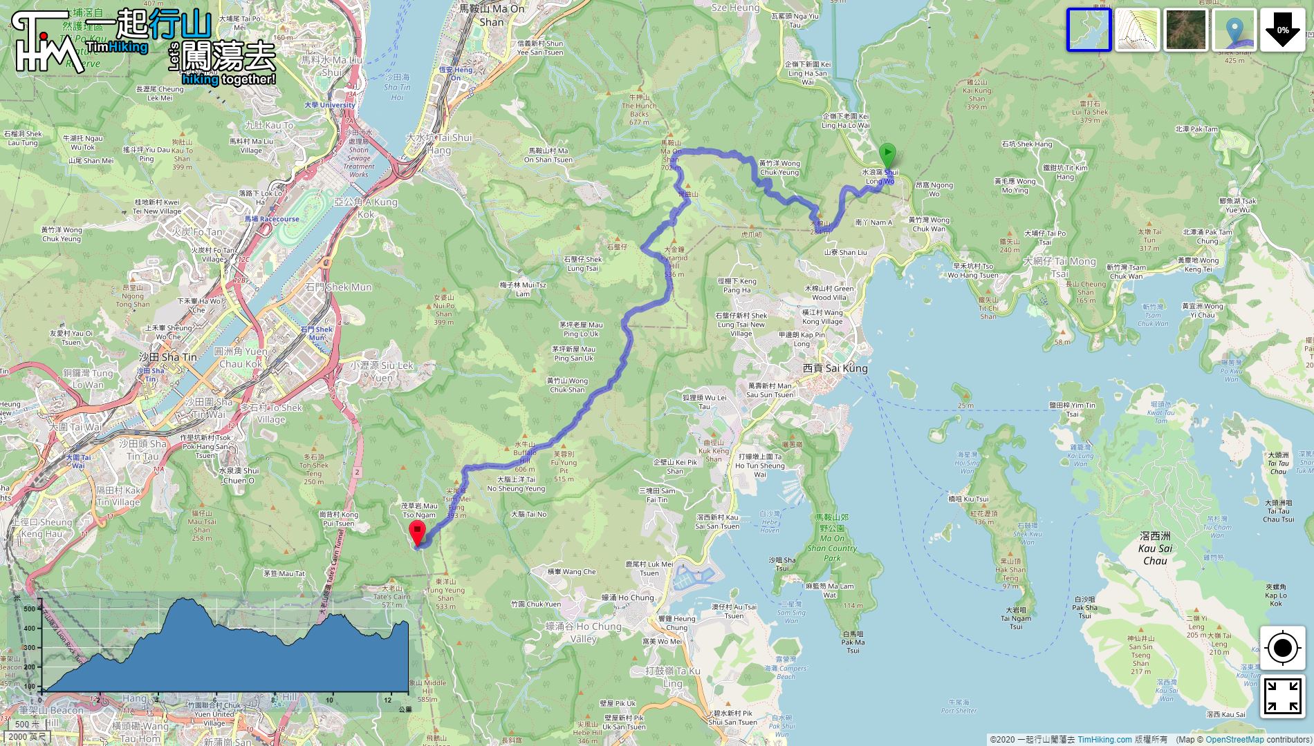 「MacLehose Trail (Section 4)」路線Map