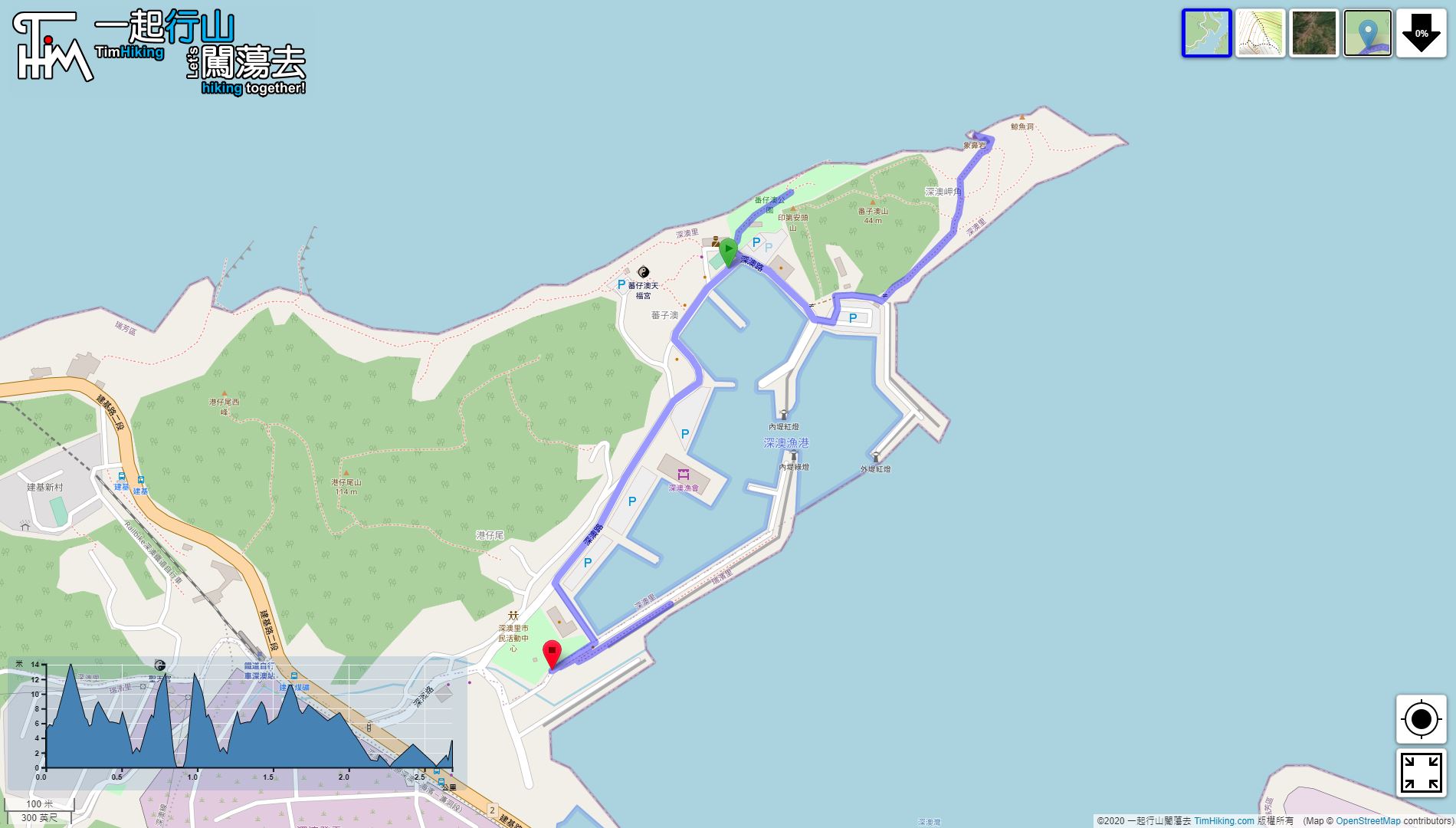“台湾酋长岩 象鼻岩”路线地图