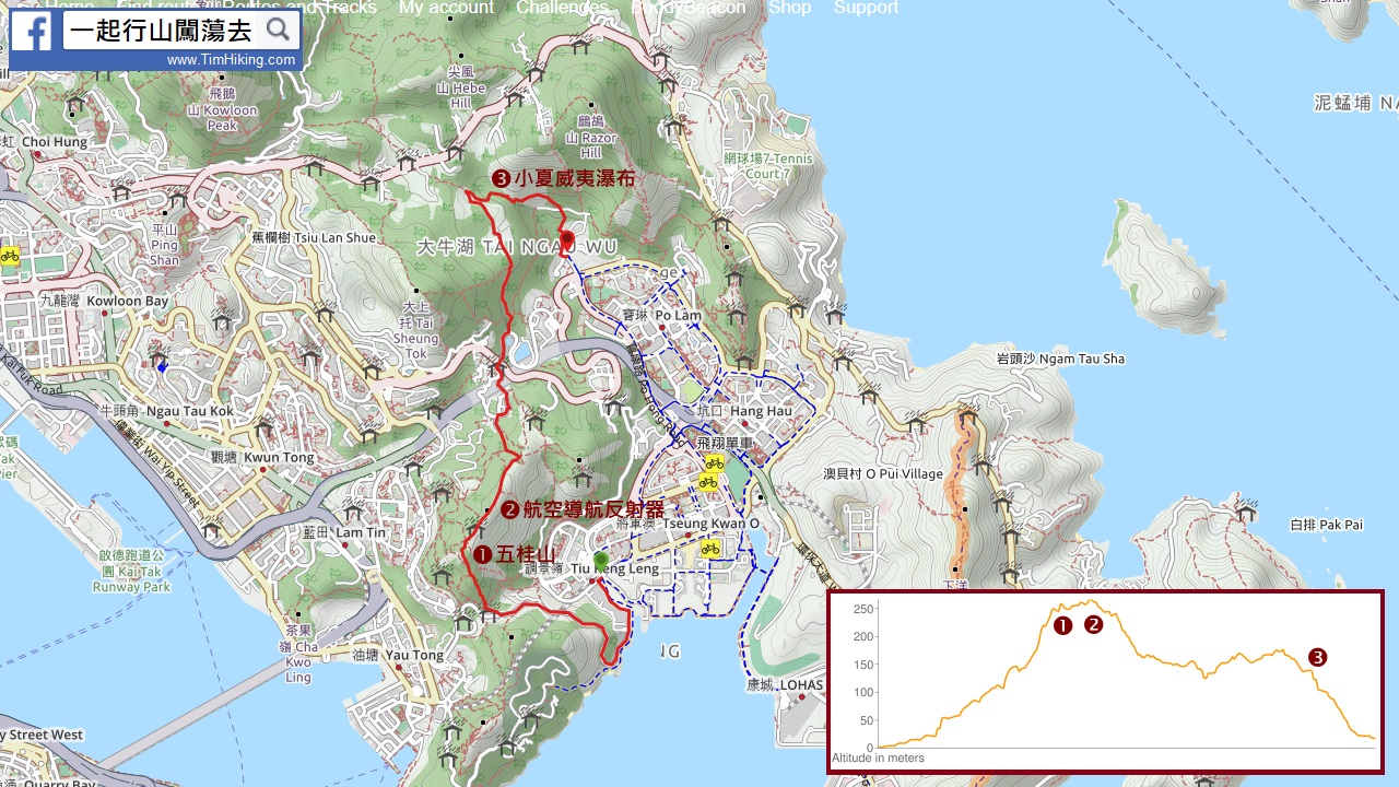 “五桂山 (澳景路封路)”路线地图