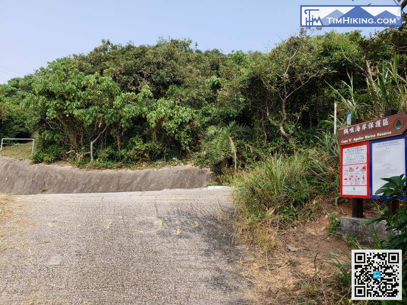 全個鶴咀海岸保護區現正進行大型修復工程,通往鶴咀海岸的馬路暫時全線封閉,行山人士均不准進入。