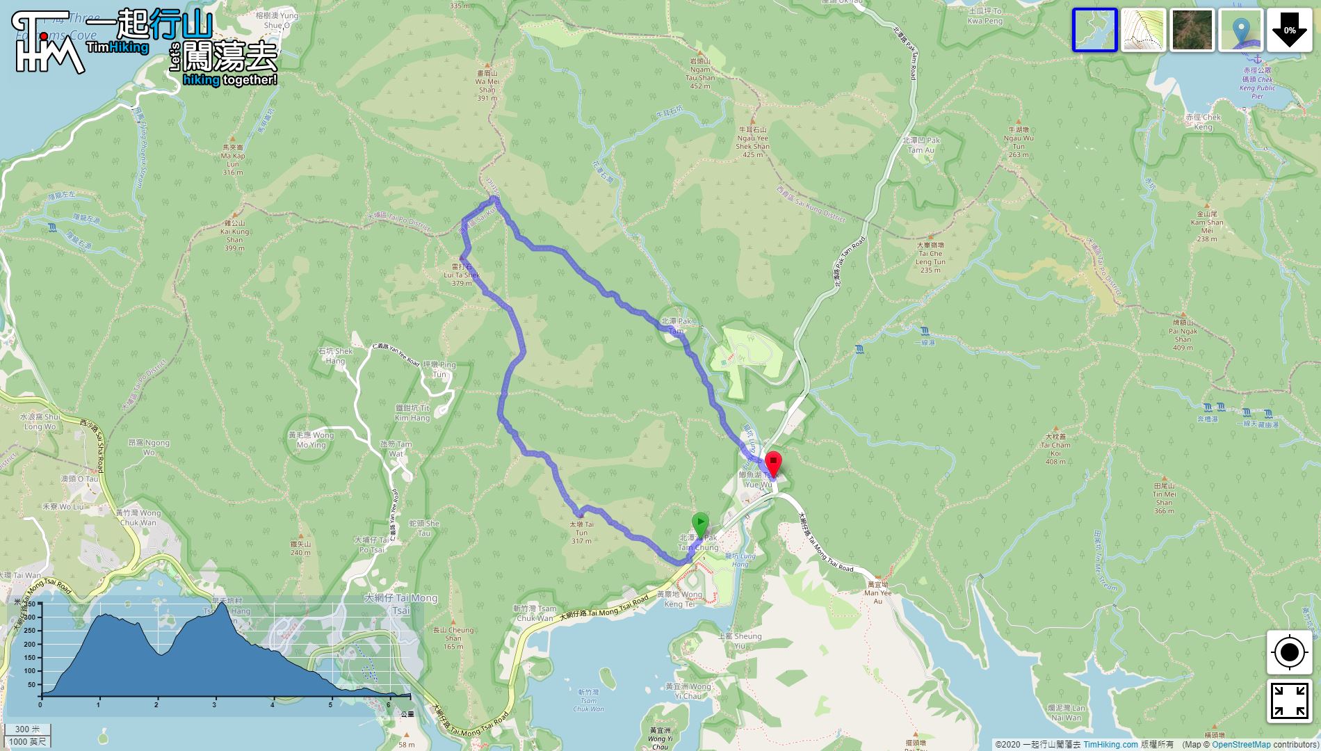 「Tai Tun, Lui Ta Shek」路線Map