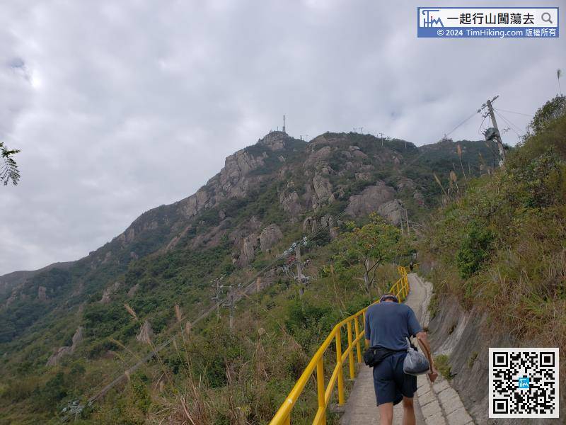 When seeing the Castle Peak Transmitting Station, it means getting closer, at least can see the end point.