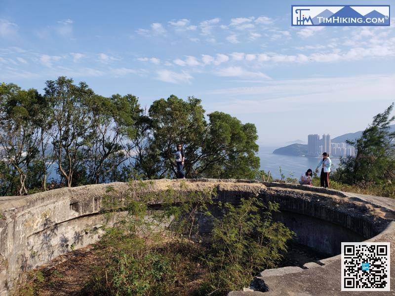 Going around and behind is the Gough Battery. The Gough Battery is huge and spectacular, much larger than the one in the Coastal Defense Museum.