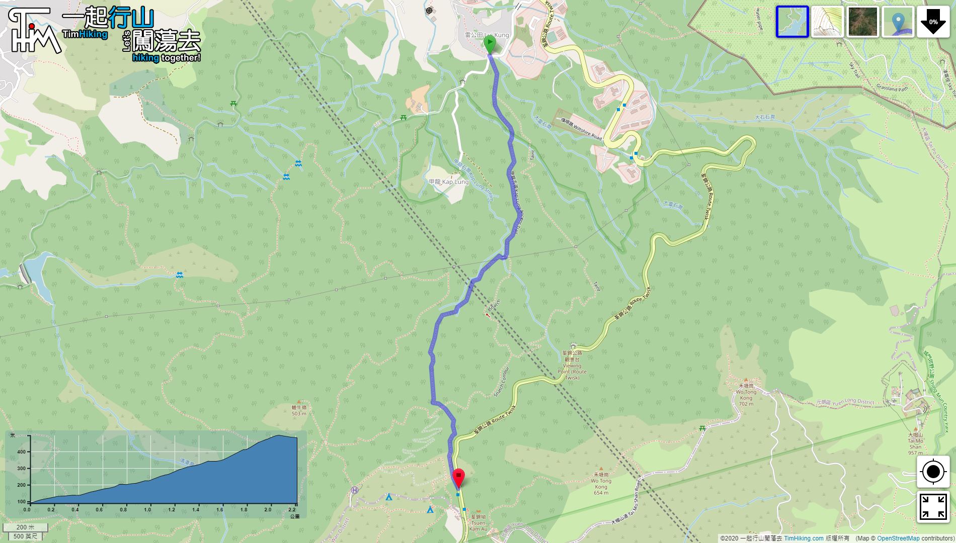「Kap Lung Ancient Trail Country Trail」路線Map
