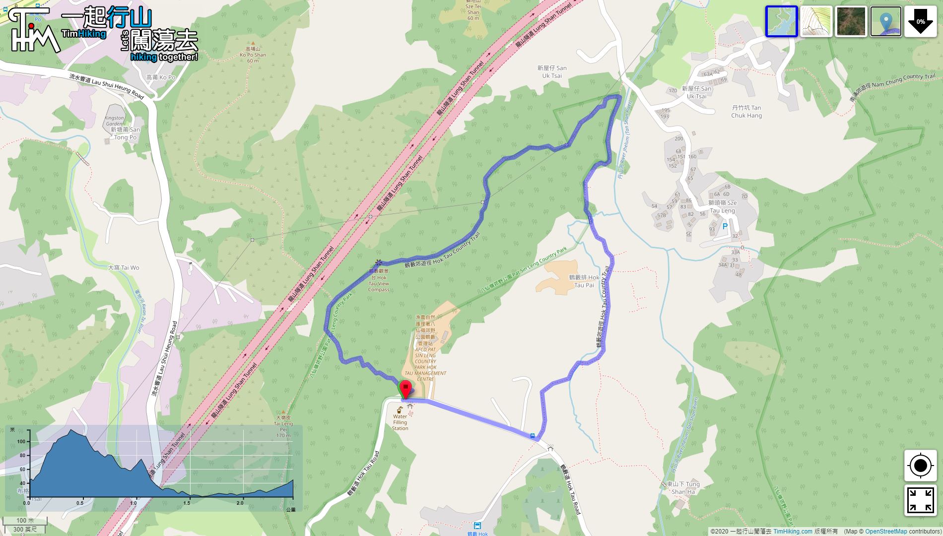「Hok Tau Country Trail」路線Map