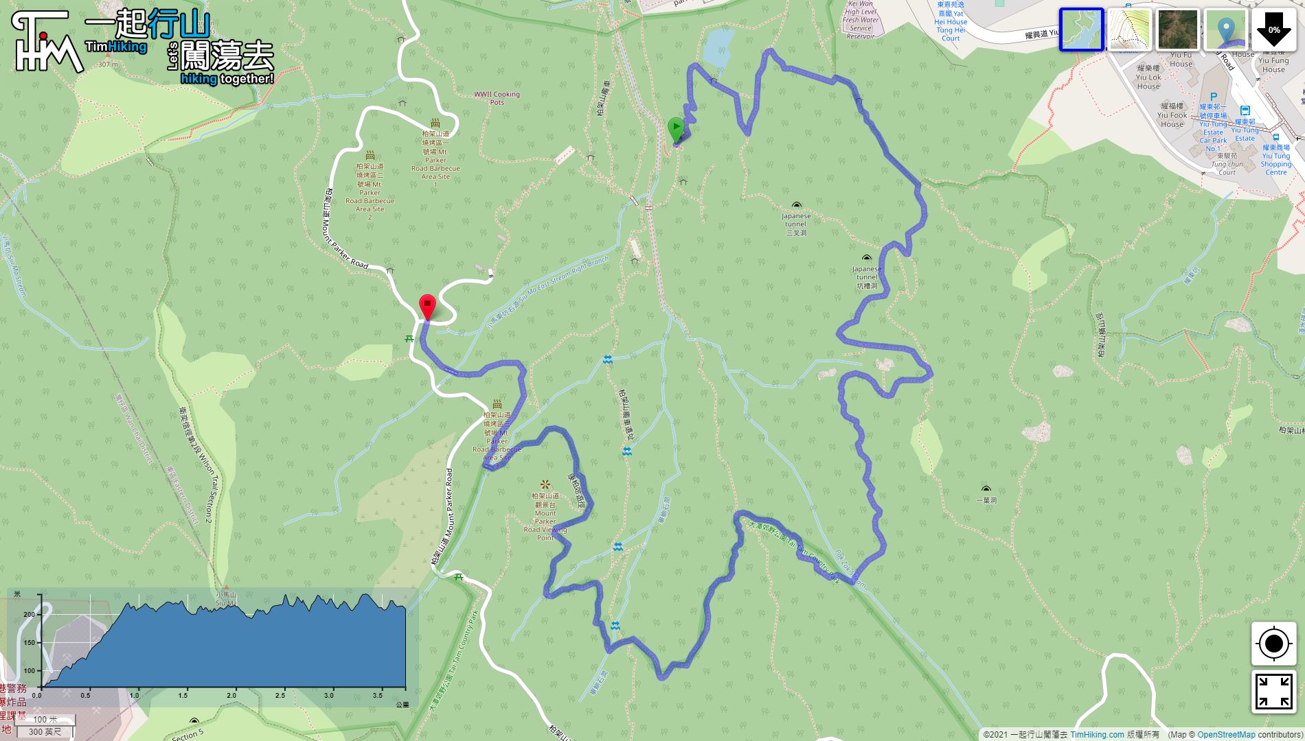 「Hong Pak Country Trail」路線Map