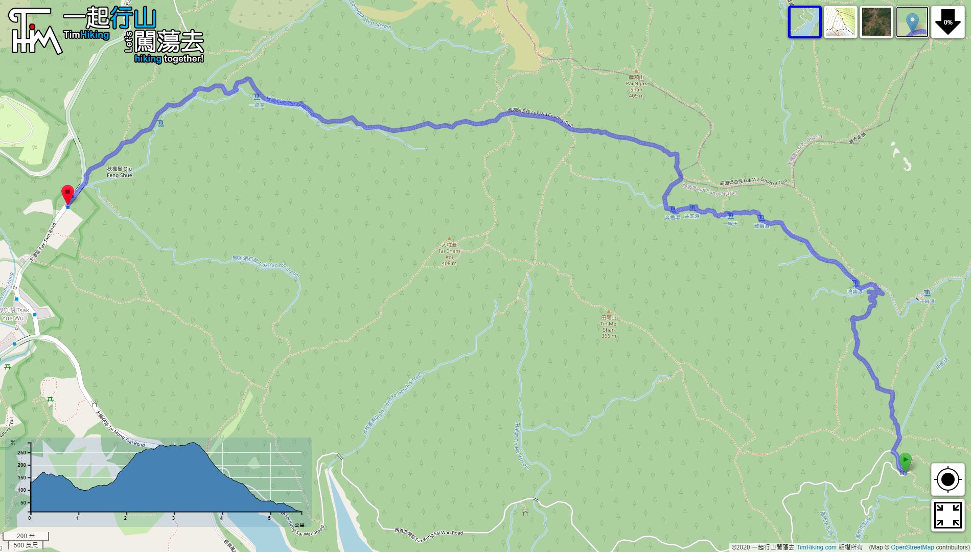 “双鹿石涧 (后半段)”路线地图