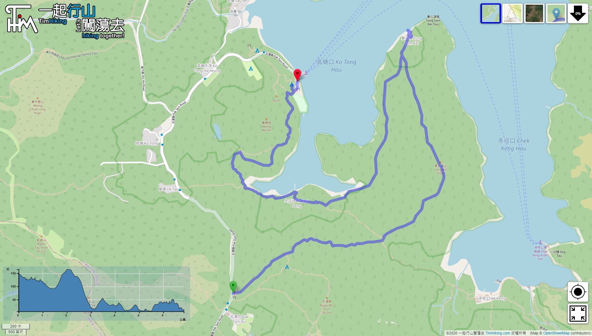 「Long Hill To Kwa Peng」路線Map