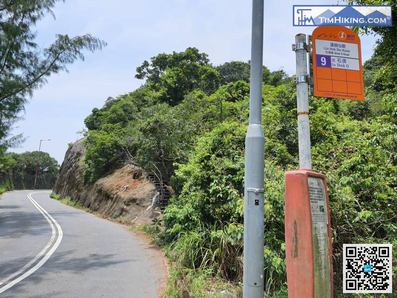 The starting point is near Shek O Road Lin Hok Sin Koon. You can take the bus 9 or red minibus from Shau Kei Wan.