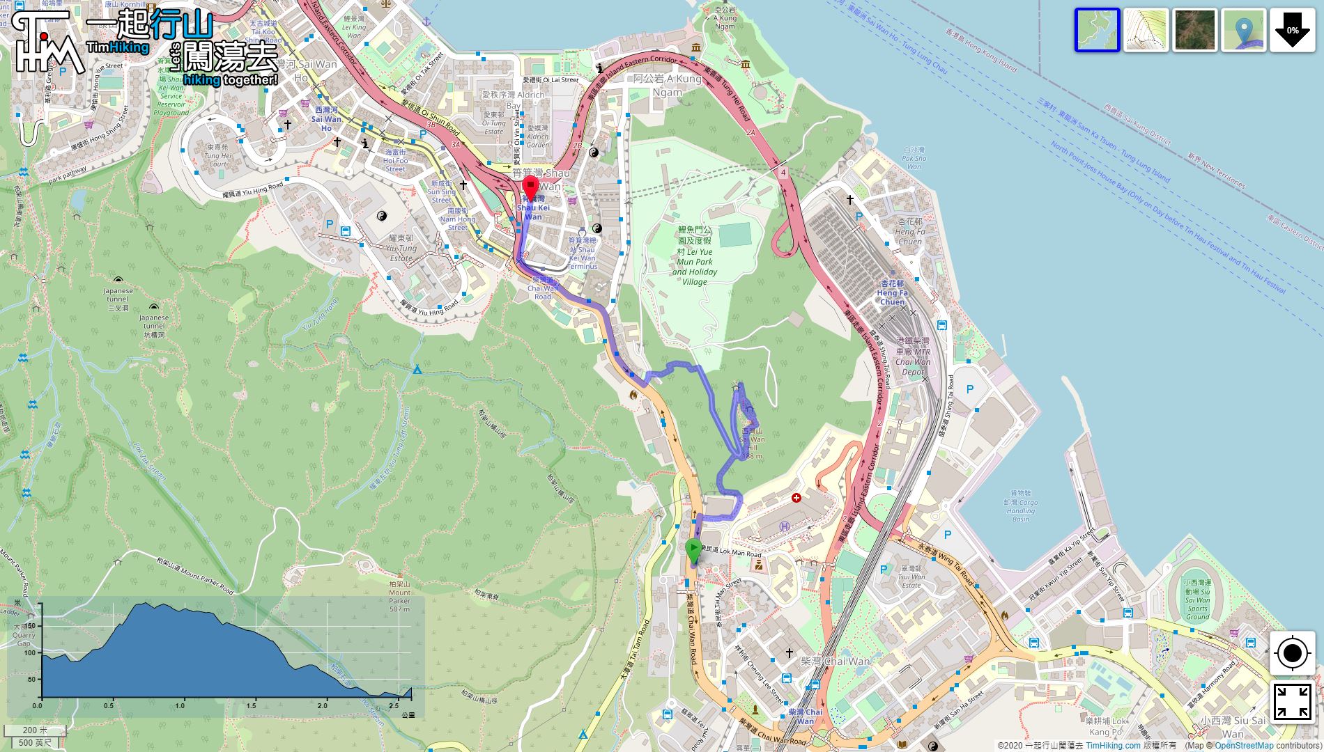 「Sai Wan Hill」路線Map
