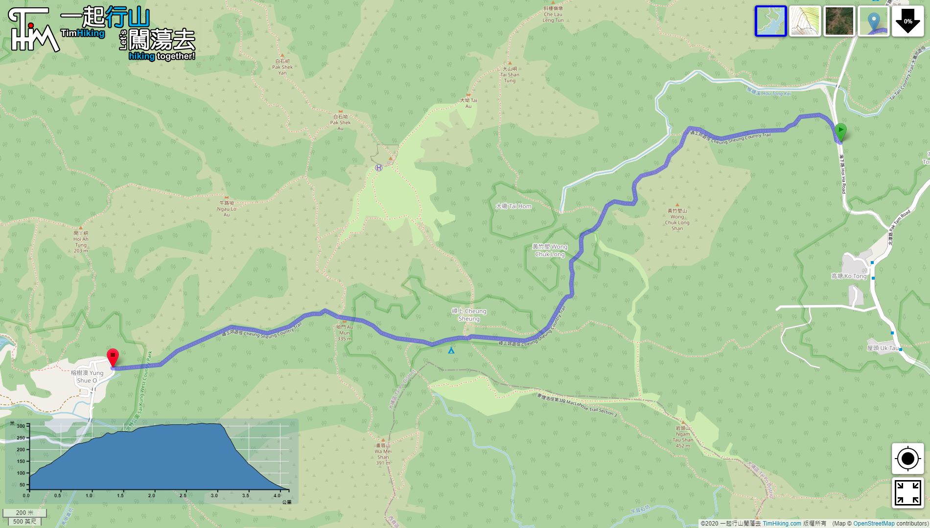 「嶂上郊遊徑」路線地圖