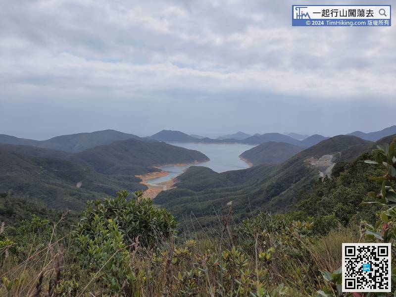 The scenery is dominated by High Island Reservoir,