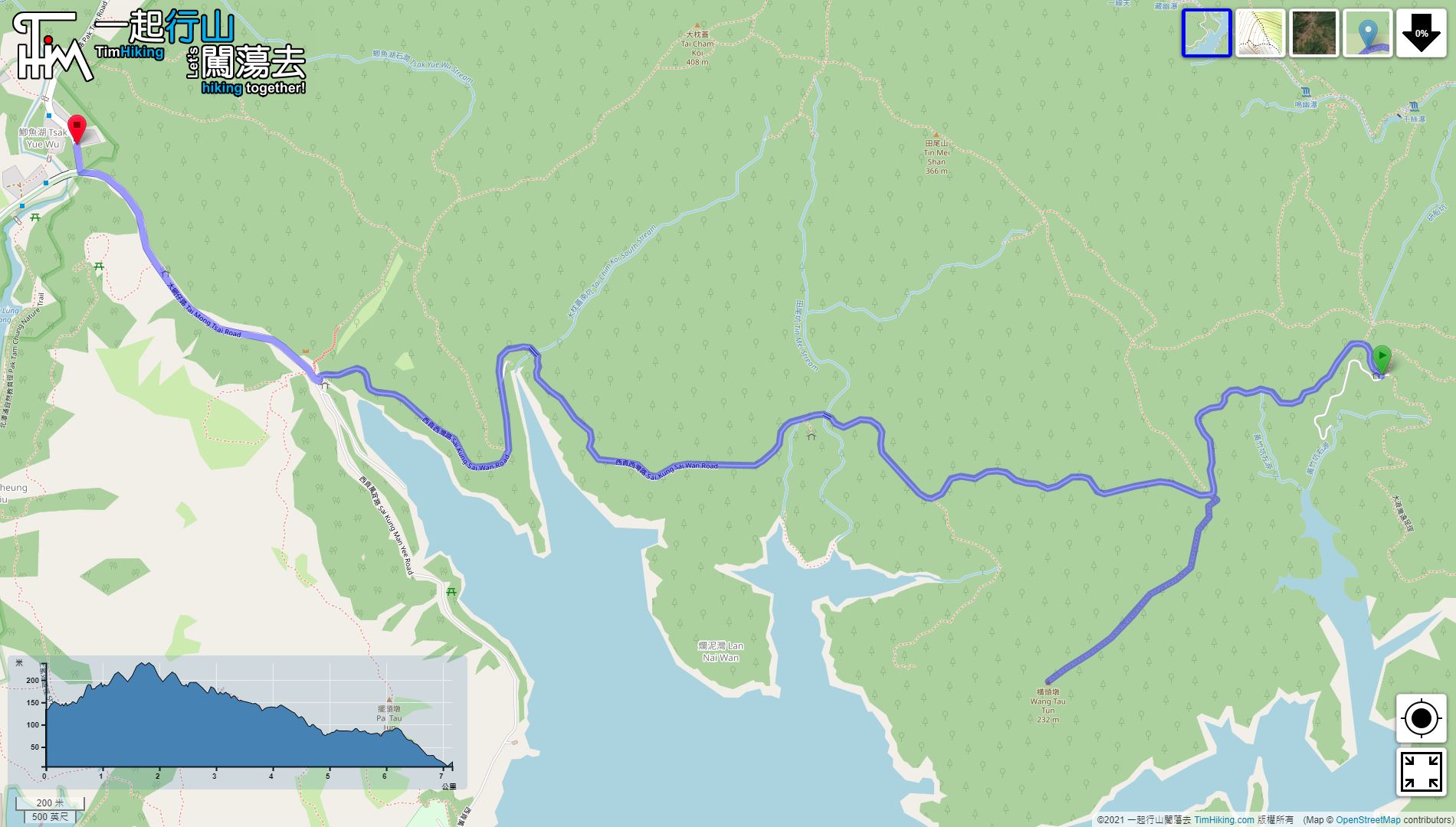 「Wang Tau Tun」路線Map