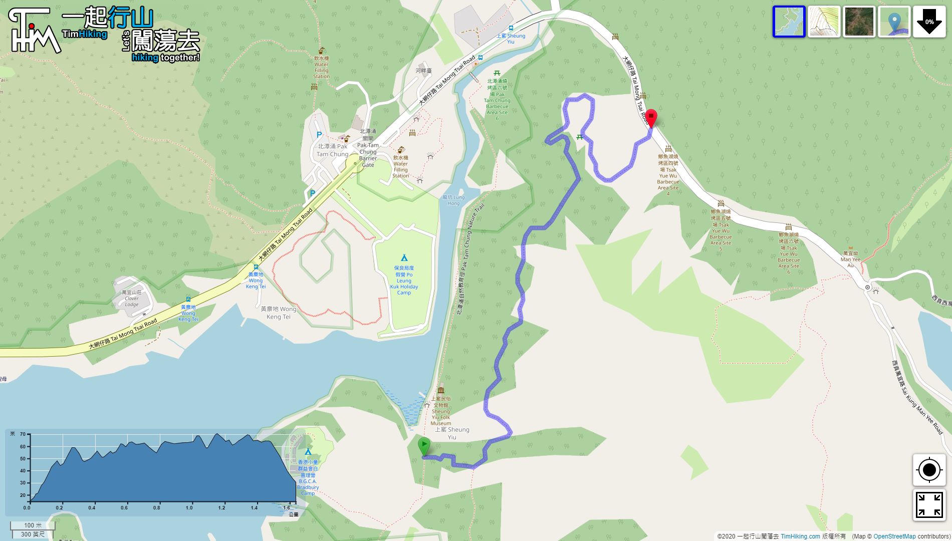 「Sheung Yiu Family Trail」路線Map