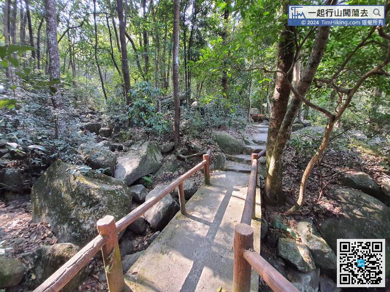 After crossing a small bridge, there is other barbecue area.