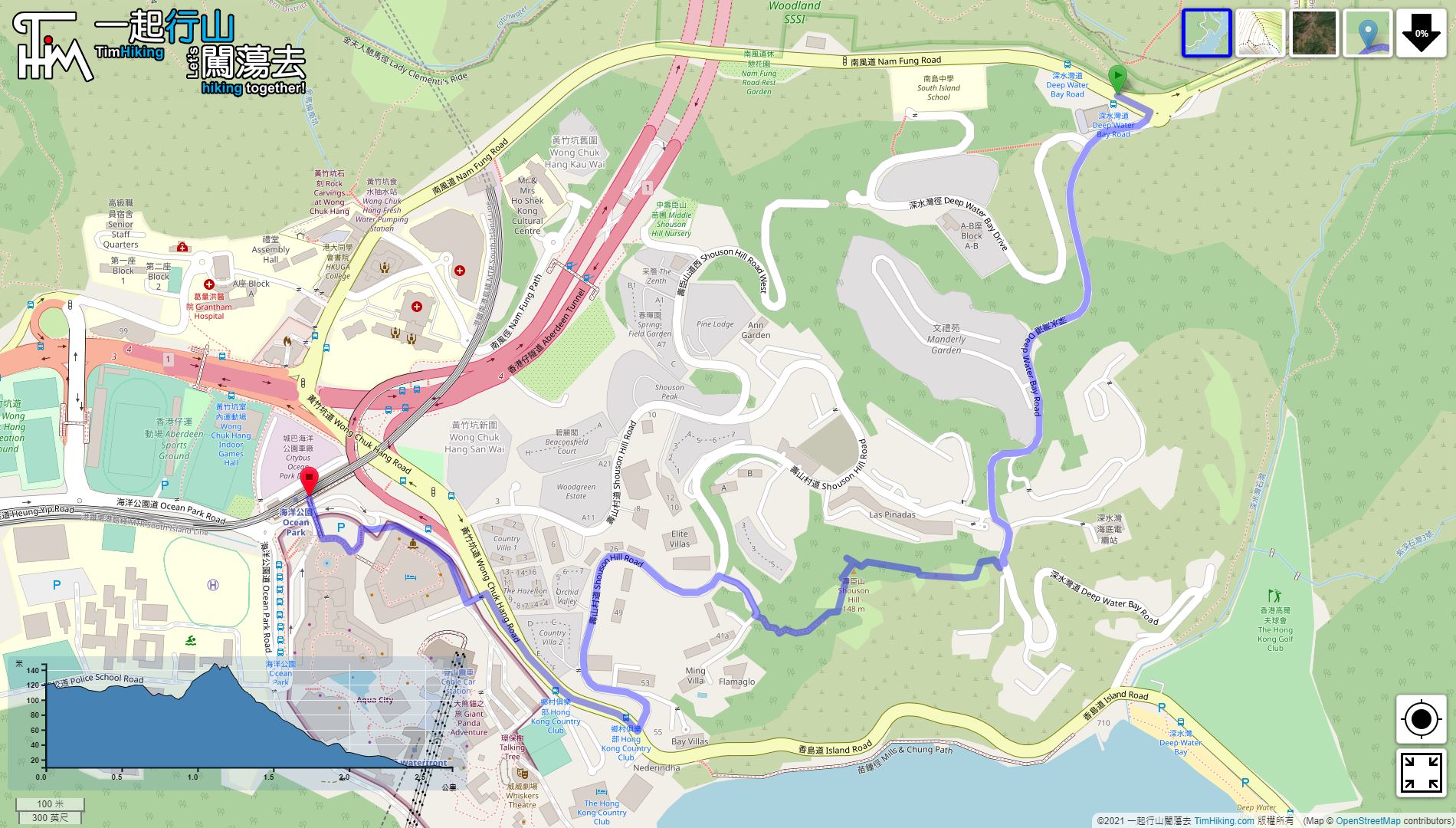 「Shouson Hill」路線Map