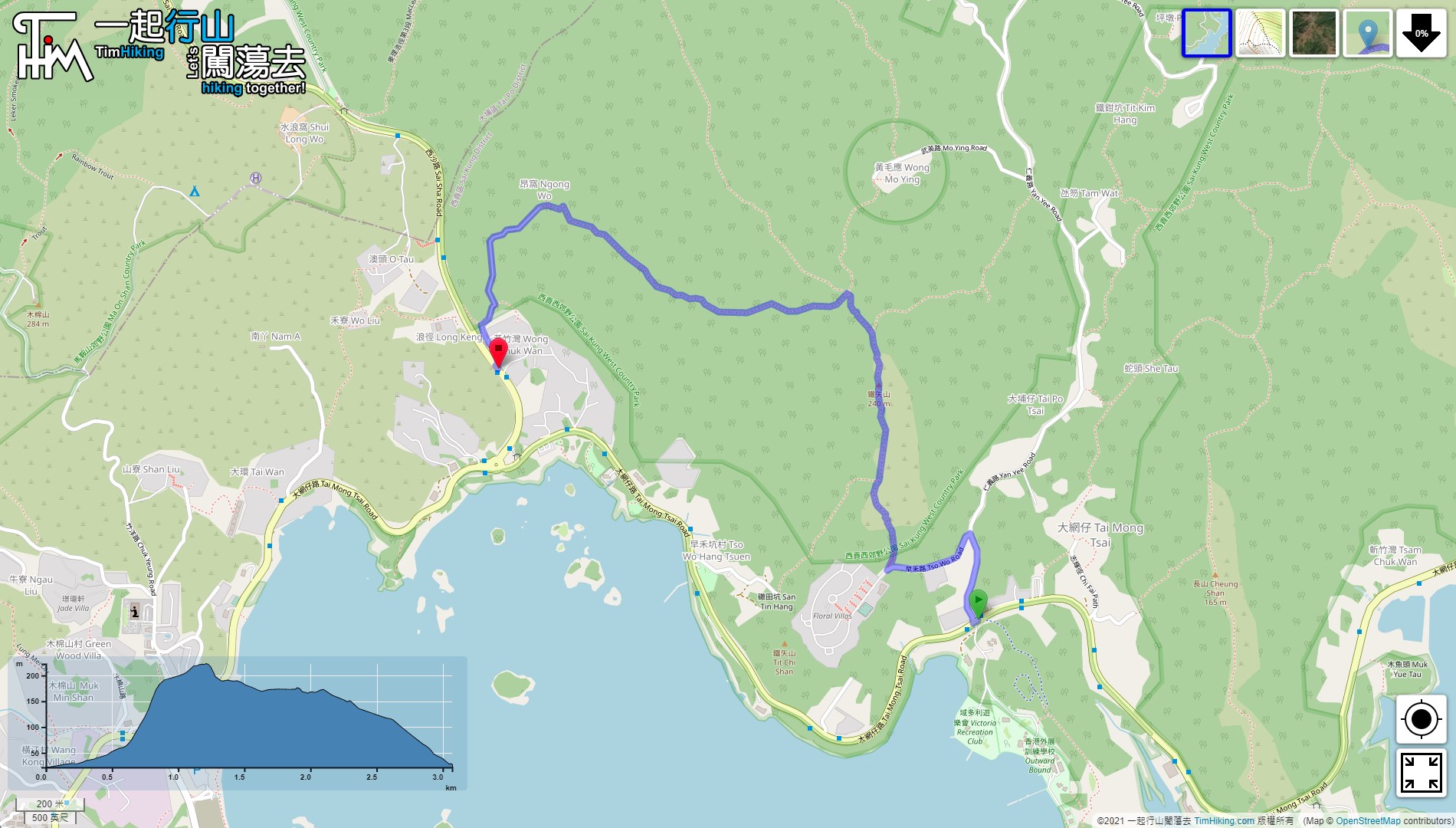 「Tit Tsz Shan」路線Map