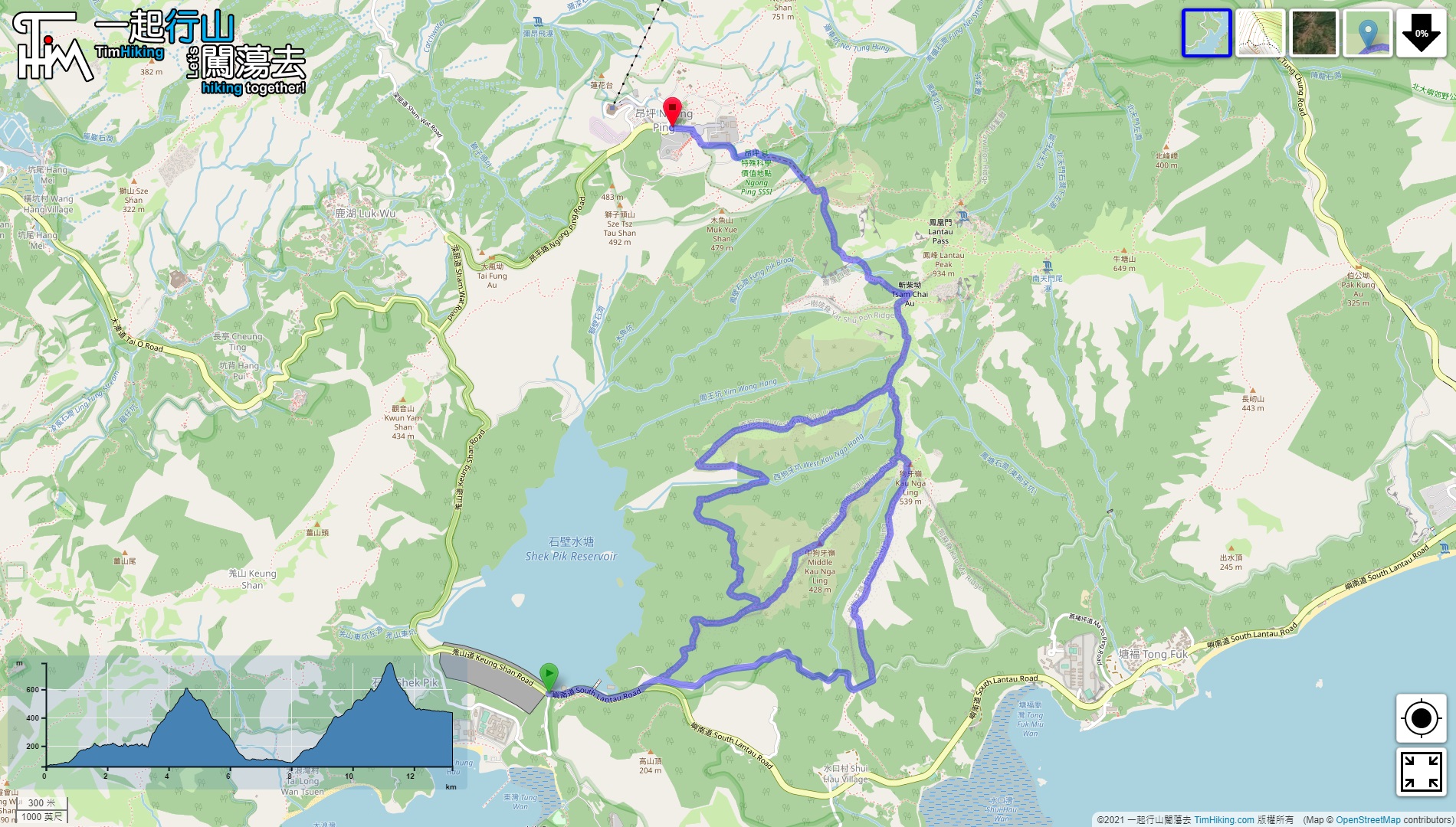 「Three Nga Full Trail」路線Map