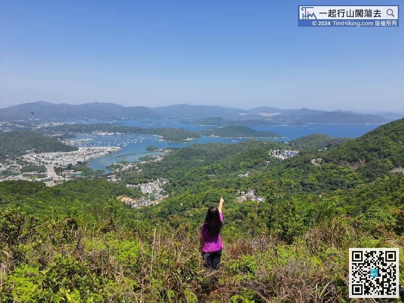 The beautiful bay in front is Pak Sha Wan, which is Hebe Haven,
