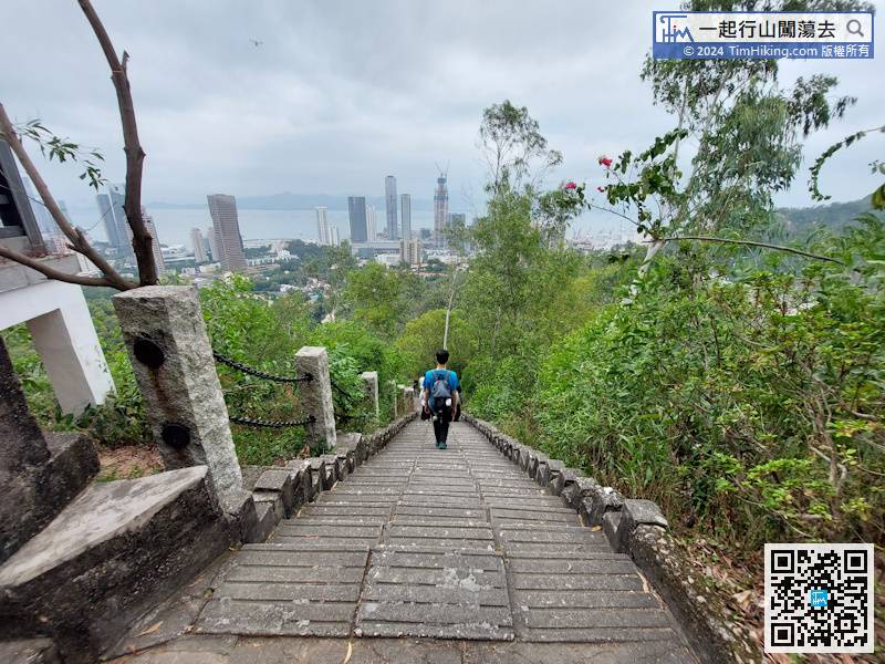 接下來一段落山的路段有點斜，