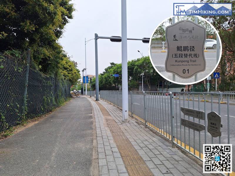 The Alternative Route for Section 5's distance post is very special. It is numbered 01 instead of KY000.