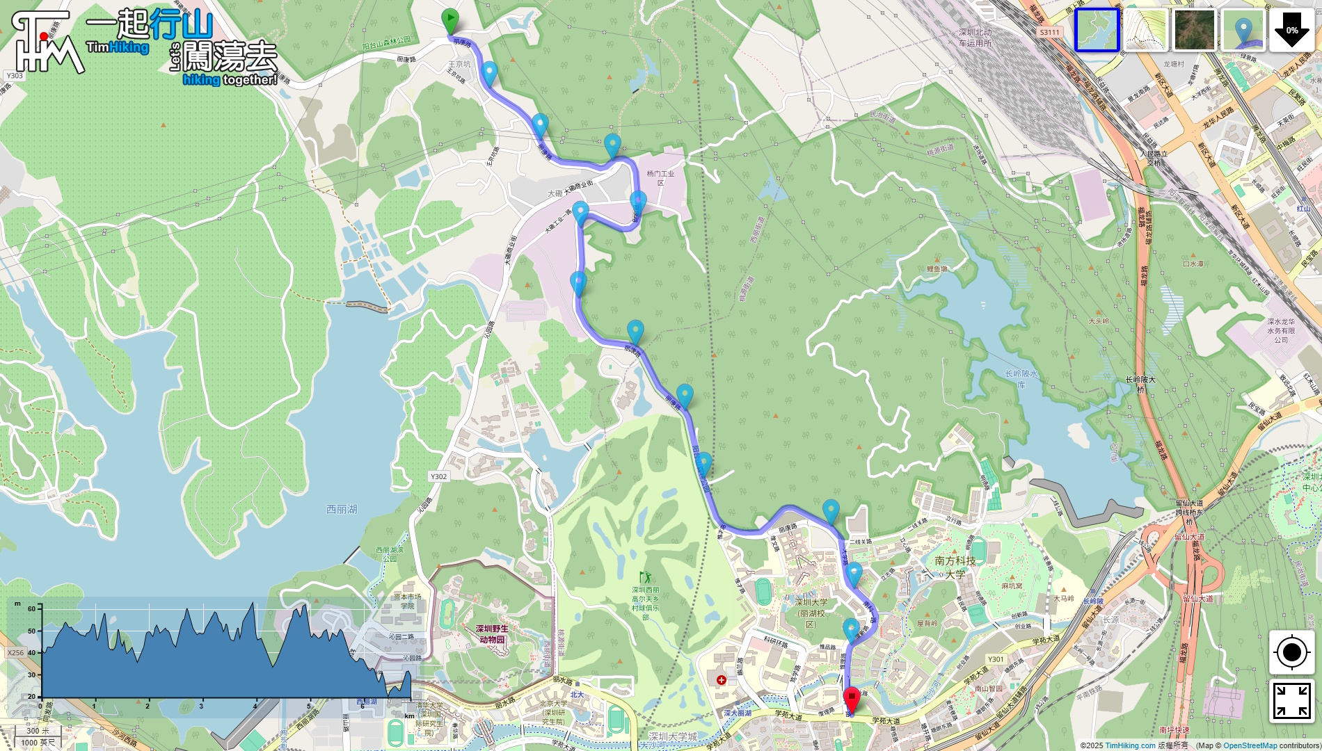 「Kungpeng Trail (Alternative Route for Section 5)」路線Map