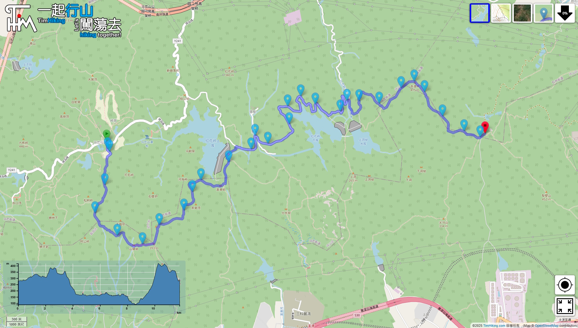 「Kunpeng Trail (Section 14) Chiaoling」路線Map