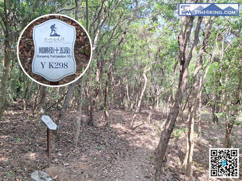 There is a distance post every 500 meters. The number of this one is YK298.