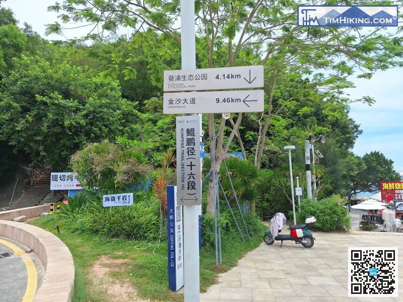 留意路牌，前往金沙大道的方向，