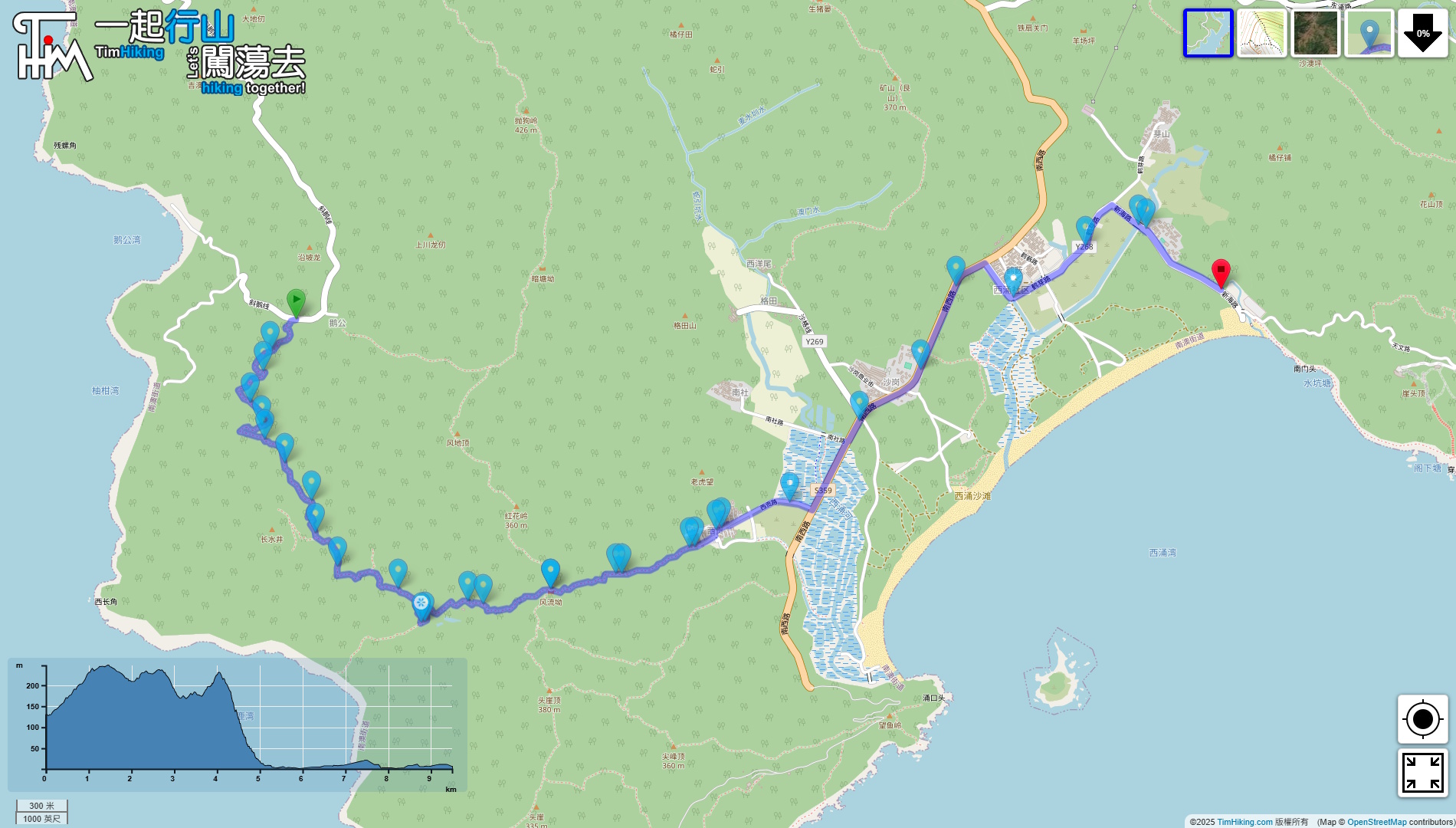 「鲲鹏径第十八段 大鹿港径」路線地圖