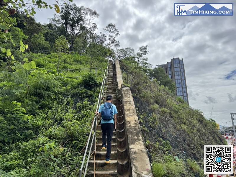 After walking up the maintenance ramp,