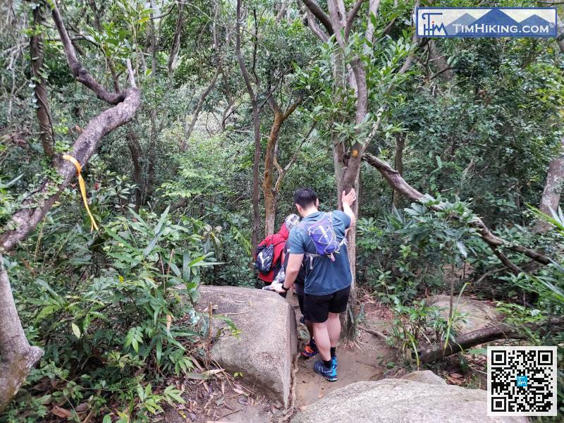 离开先是原路折返，